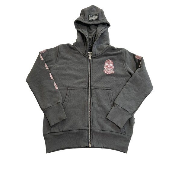 Nununu x Mr. Cartoon Zipup Hoodie in Grey - Picture 4 of 5